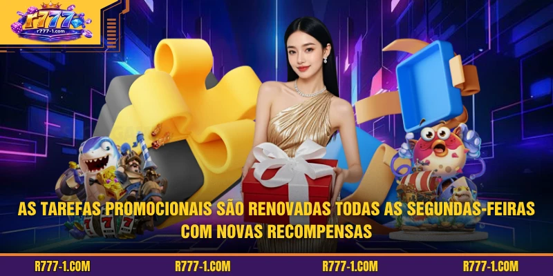 As tarefas promocionais são renovadas todas as segundas-feiras com novas recompensas