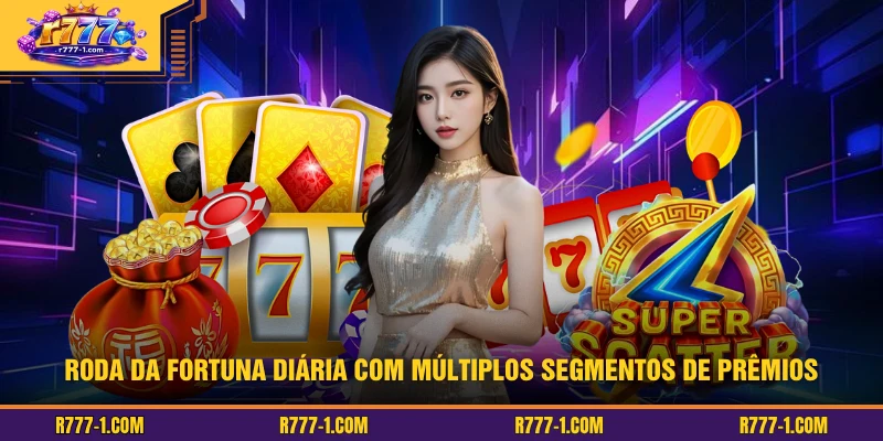 Roda da Fortuna diária com múltiplos segmentos de prêmios