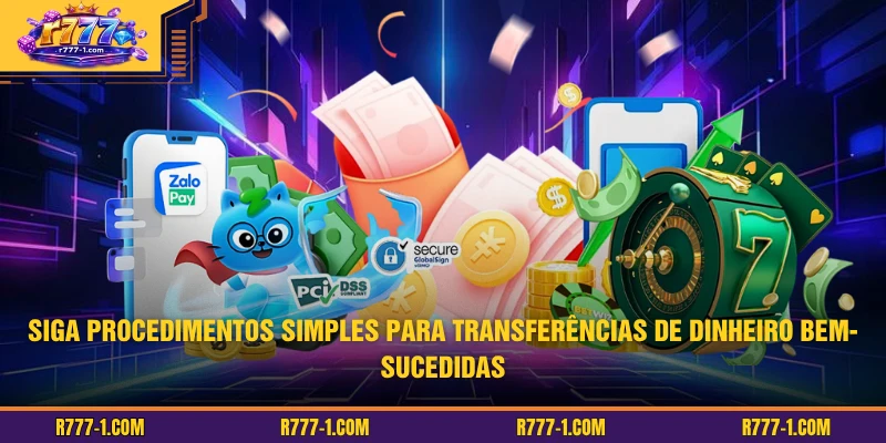 Siga procedimentos simples para transferências de dinheiro bem-sucedidas