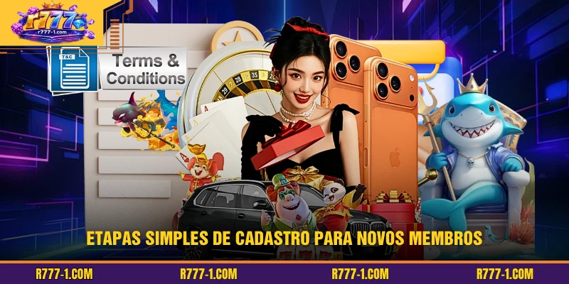 Etapas simples de cadastro para novos membros