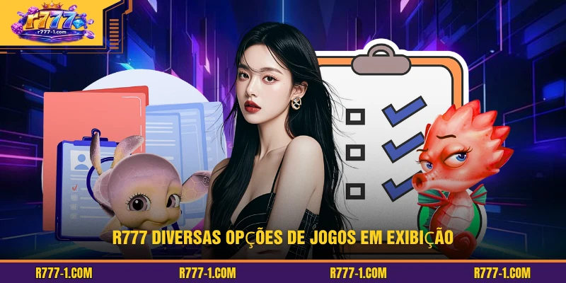 R777 diversas opções de jogos em exibição